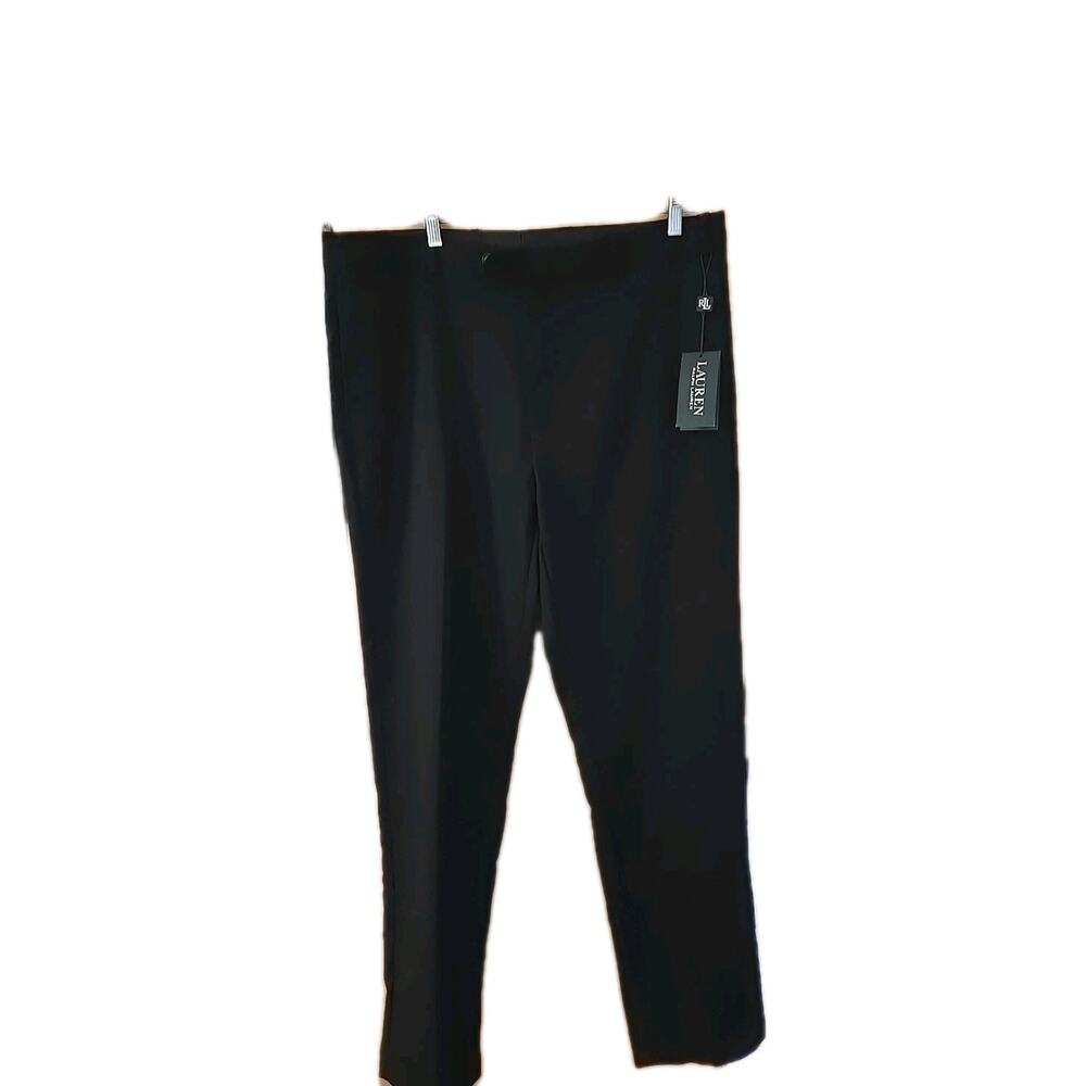 Lauren Ralph Lauren Mens Classic Dress Pants Slacks Flat Front 38x34 Black New!